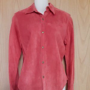 Ralph Lauren “Ralph” Brick Red Sued Shirt Jacket